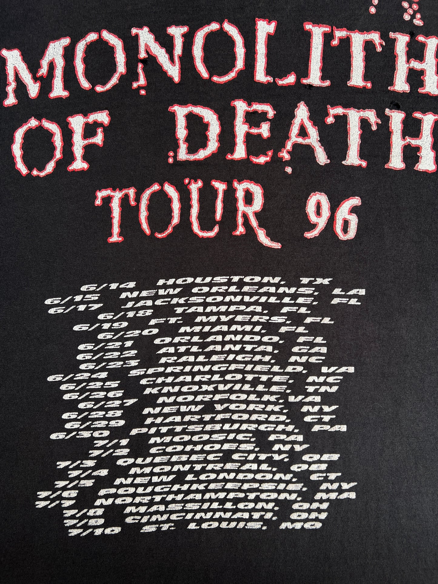 1990s Cannibal Corpse Vile "Monolith Of Death" Tour Band Long Sleeve