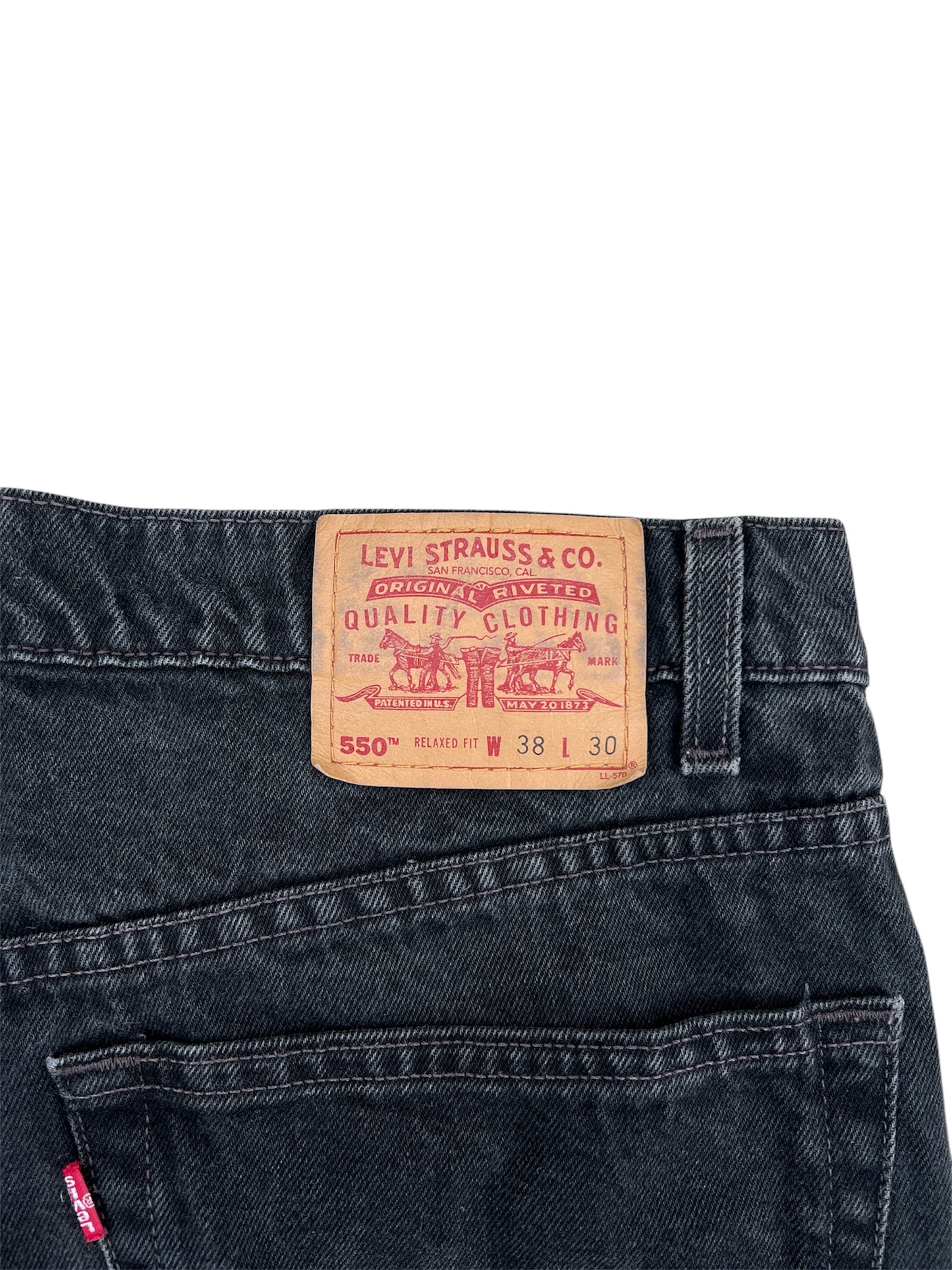 1990s Vintage Levi's 550 Black Jeans