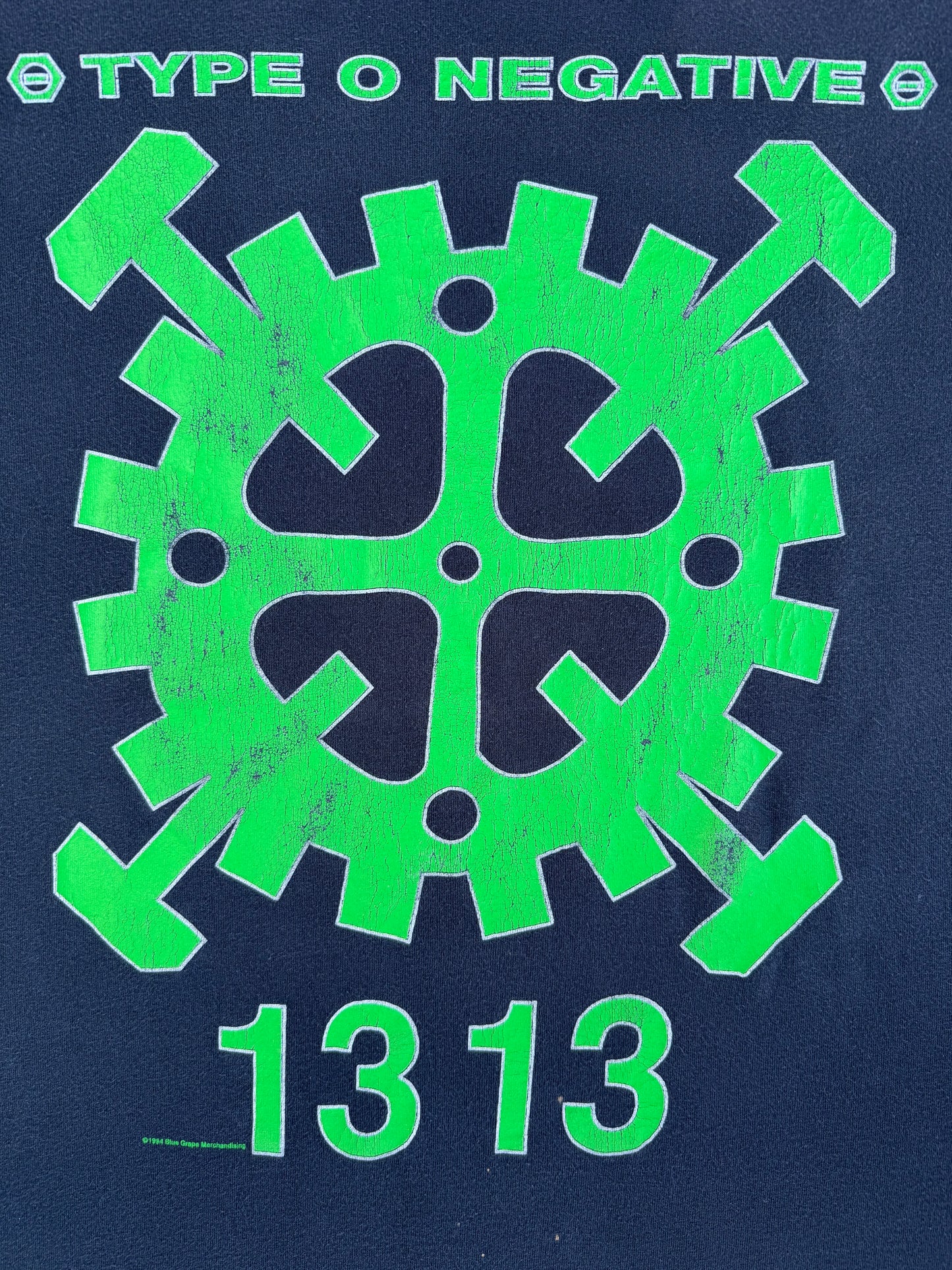 1990s Type O Negative 1313 "Blood Sweat And Gears" Tour Band Tee