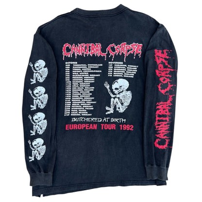 1990s Cannibal Corpse "Butchered At Birth” Europe Tour Band Long Sleeve