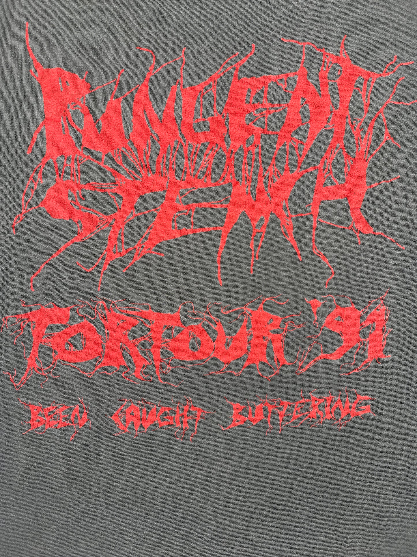 1990s Pungent Stench "Been Caught Buttering" Cutoff Band Tee
