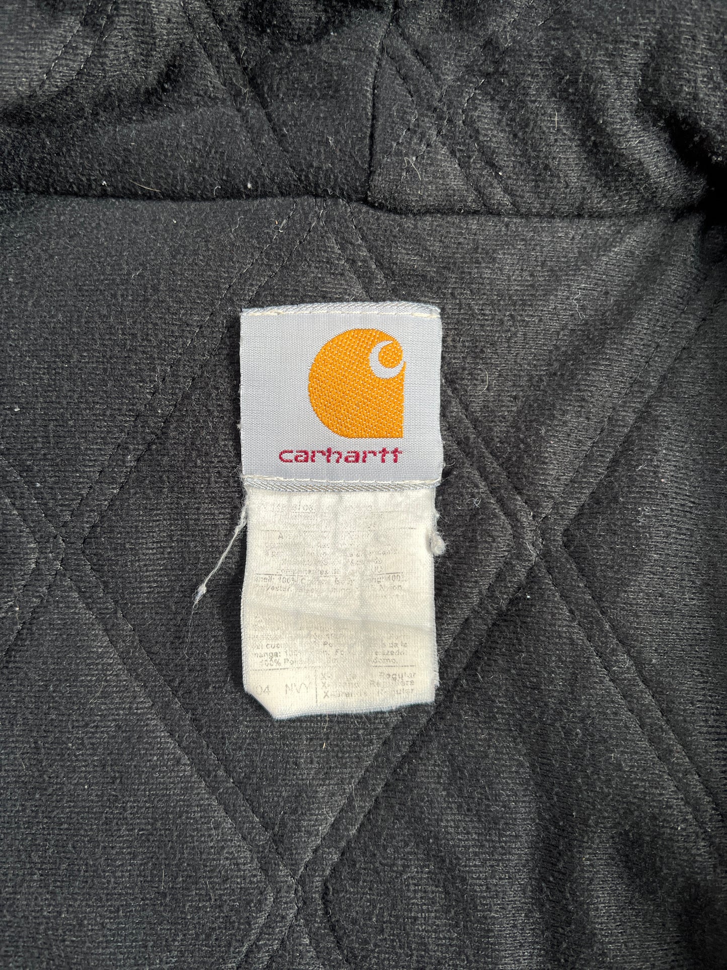 2010s Faded Carhartt Black Hooded Zip Up