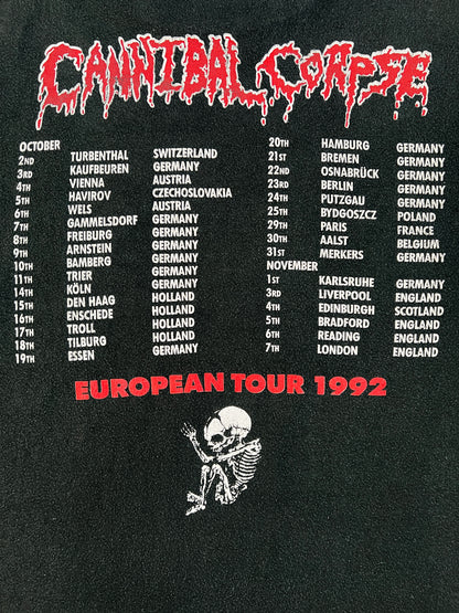 1990s Cannibal Corpse "Eaten Back To Life" Europe Tour Band Tee