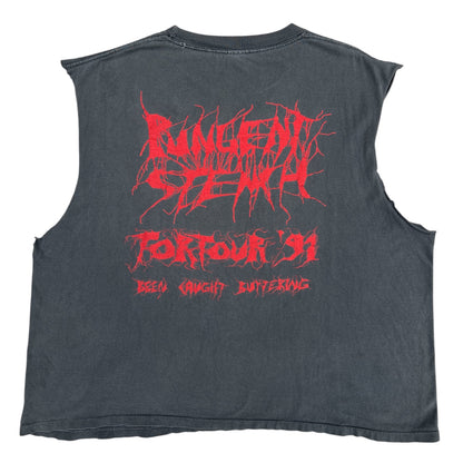 1990s Pungent Stench "Been Caught Buttering" Cutoff Band Tee