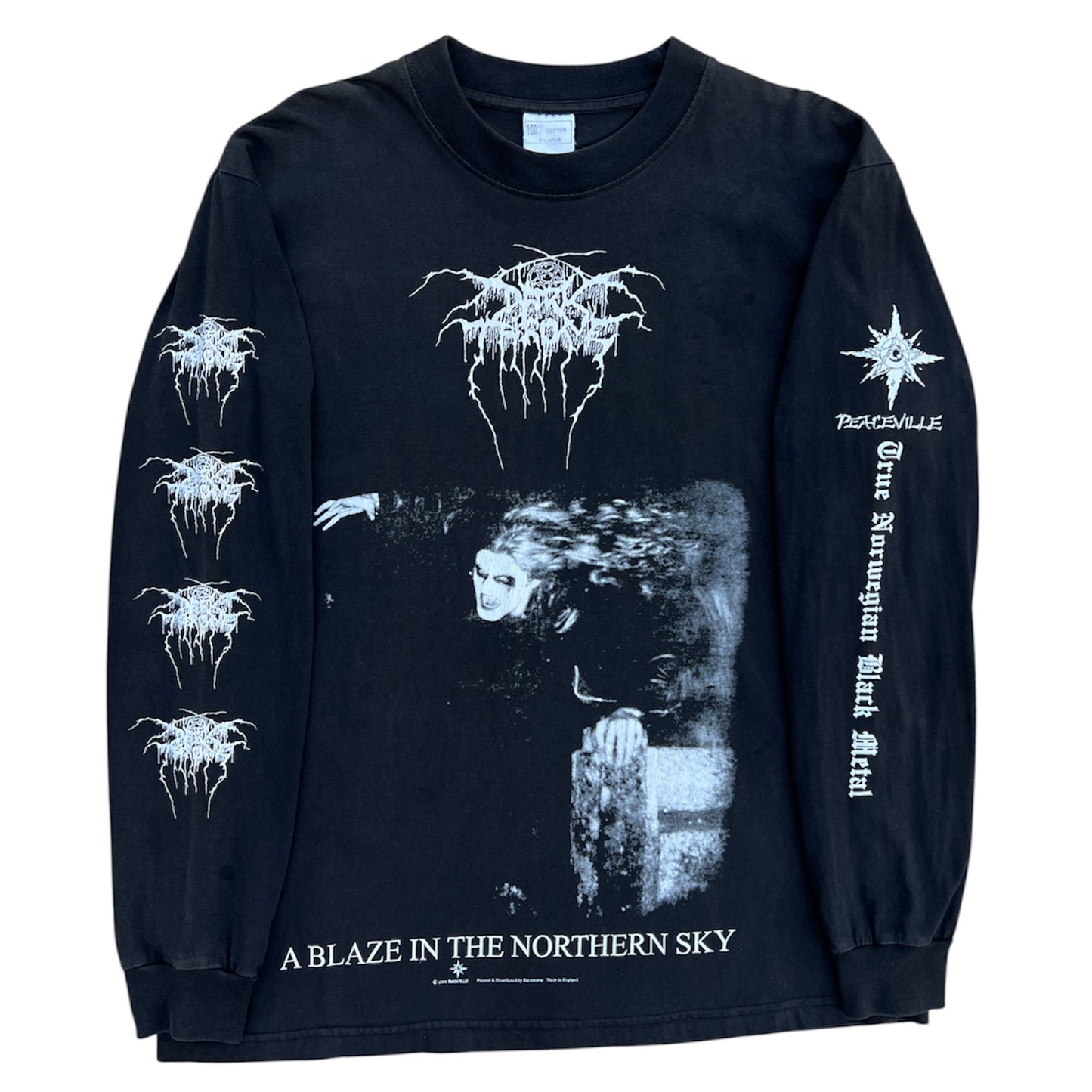 1990s Darkthrone "A Blaze In The Northern Sky" Band Long Sleeve